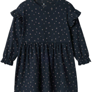 Name It Kjole - Rib - NmfBebeth - Navy Blazer m. Kirsebær