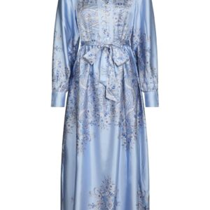 Neo Noir - Kjole - Nova Paisley Border Dress - Light Blue