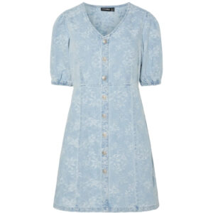 PIECES DAME DENIMKJOLE PCFELINE - Light Blue Denim