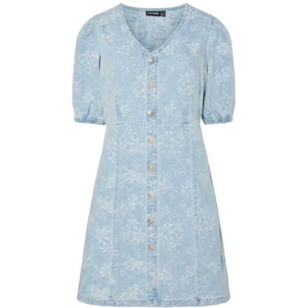 PIECES DAME DENIMKJOLE PCFELINE - Light Blue Denim