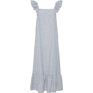 PIECES dame kjole PCAPIA - Nautical Blue Stripes Bright white