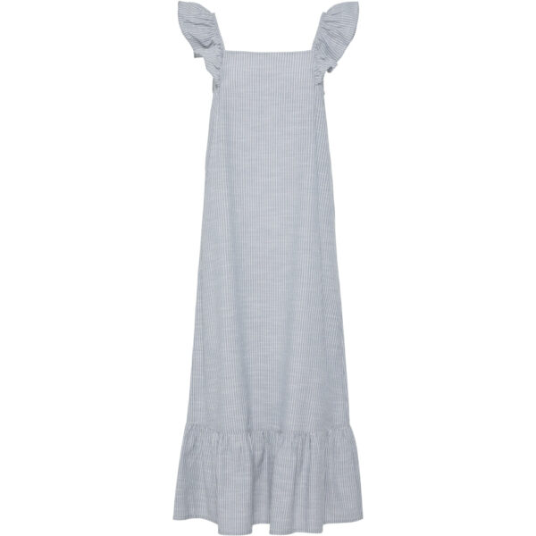 PIECES dame kjole PCAPIA - Nautical Blue Stripes Bright white