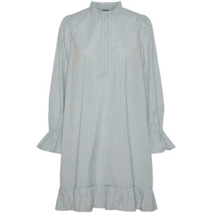 PIECES dame kjole PCASSRA - Blue Bell BRIGHT WHITE
