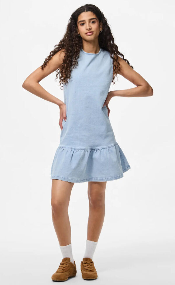 Pieces Kjole - Monica - Light Blue Denim