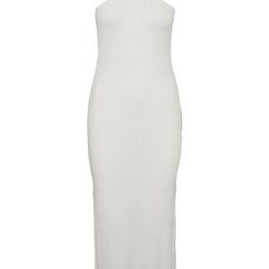 Pieces - Kjole - PC Alicia Sl Long Halter Neck Dress - Cloud Dancer