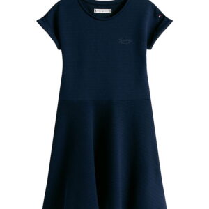 Tommy Hilfiger Kjole - Spacer Interlock - Dark Night Navy