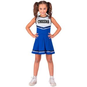 College Cheerleader Børnekostume Blå