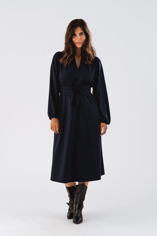 Paris midi kjole - Dark Navy
