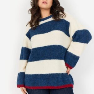 Curvy Wajolie 1 Pullover Blå