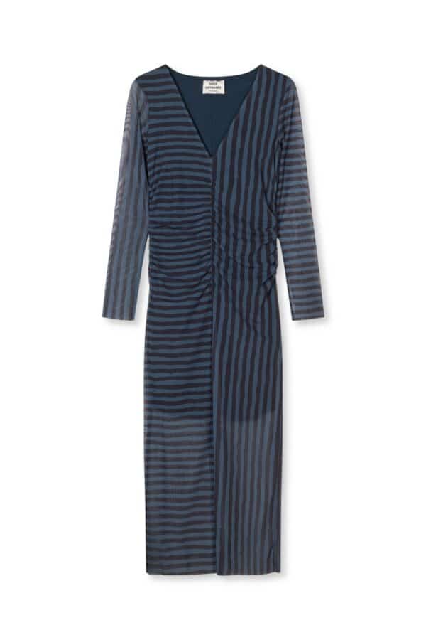 Mads Nørgaard - Kjole - My Mesh Misa Dress - Parisian Night/Black (Levering midt oktober)