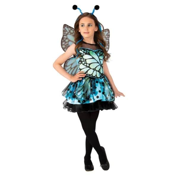 Sommerfugl Børnekostume Blå