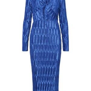 Y.A.S - Kjole - Minda LS Long Dress - Beaucoup Blue (Levering midt oktober)