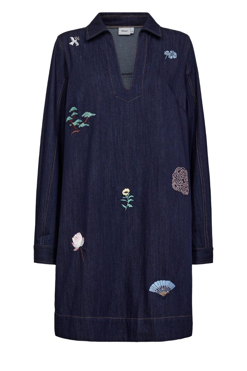 Nümph - Kjole - Chiku Dress - Dark Blue Denim