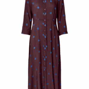 YAS - Kjole - Savanna Long Shirt Dress - Port Royale/Palace Blue Dots (Levering slut november)
