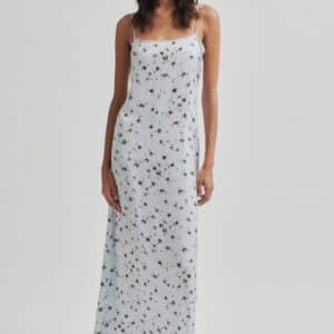 Adira lang stropkjole - Gray Dawn