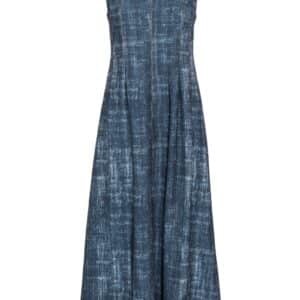 Gestuz - Kjole - GZdemia P Long Dress - Dark Denim Structure