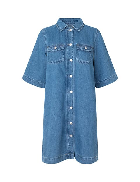 Mira-G denimkjole - 951 Mid vintage blue