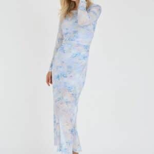 A-View - Kjole - Naja Dress - Light Blue/Rose
