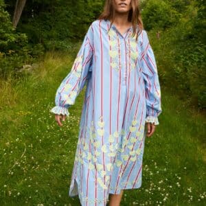 Elisabeth kjole - Bluebell Stripes