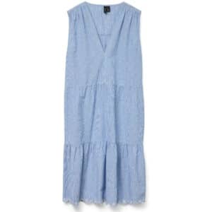 VERO MODA dame kjole VMNIKA - Cashmere Blue Bright White
