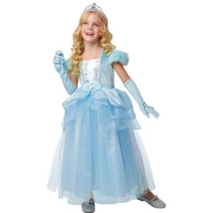 Blå Prinsesse Deluxe Børnekostume