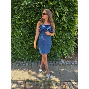 VERO MODA DAME KJOLE VMANNY - Medium blue denim