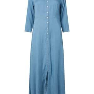 Y.A.S - Kjole - Savanna 3/4 Long Chambray Dress - Ex Skyway