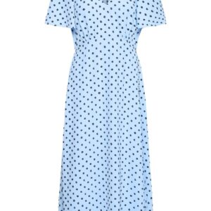 Ichi - Kjole - Zabby DR - Graphic Dot/Powder Blue