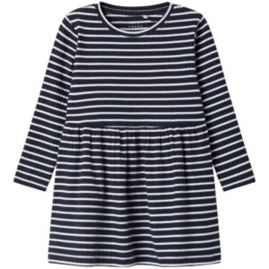 NAME IT Rib Kjole Vemma Bright White