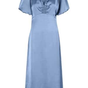 Neo Noir - Kjole - Illana Heavy Sateen Dress - Smoke Blue