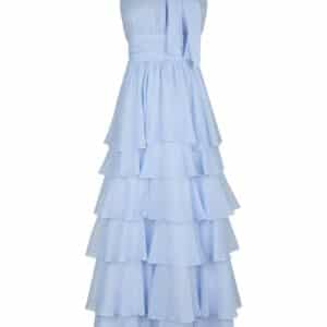 Neo Noir - Kjole - Marli Solid Chiffon Dress - Light Blue