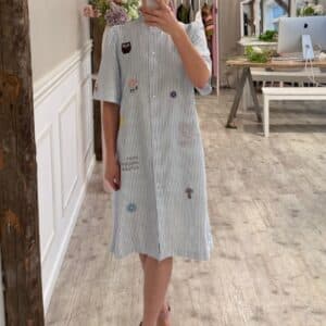 Nümph - Kjole - Ashley Embroidery Dress - Airy Blue