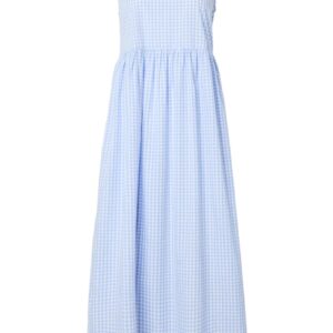 Pieces - Kjole - Bibby SL Ankle Dress - Hydrangea Cloud Dancer (Levering midt maj)