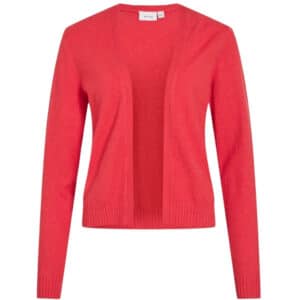 VILA DAME CARDIGAN VIRIL SHORT L/S KNIT CARDIGAN-NOOS - Hibiscus DARK MELANGE