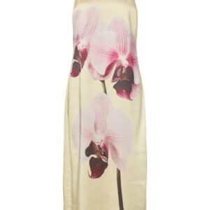 Y.A.S - Kjole - Orchida Satin Long Dress S. SHOW - Anise Flower Orchida (Levering midt maj)