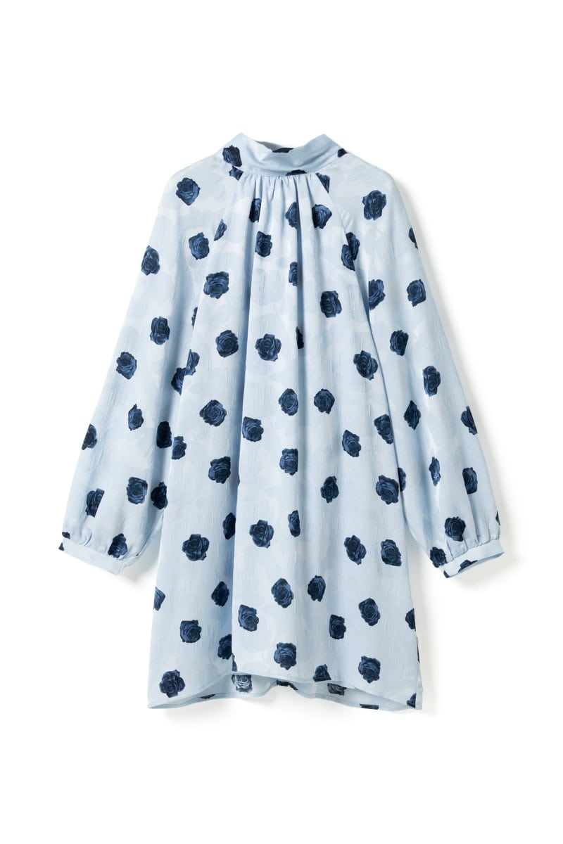 Noella - Kjole - N-Lorenia Dress - Delice Blue Print