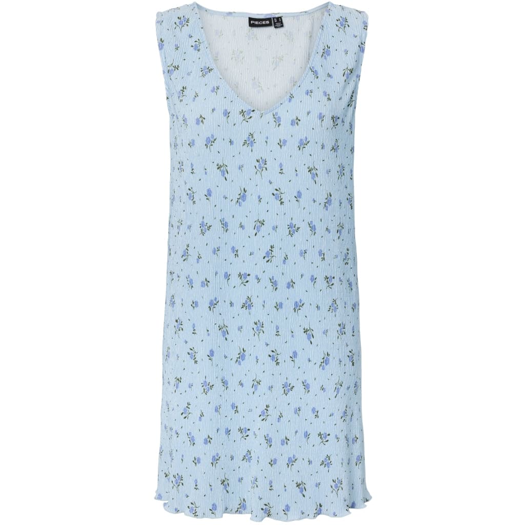 PIECES dame kjole PCFLORA - Cashmere Blue BLUE FLOWERS