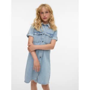 VERO MODA GIRL Denim Kjole Jennie Light Blue Denim