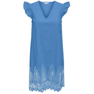 ONLY dame kjole ONLTULUM - LONG Blue Bonnet BRIGHT WHITE