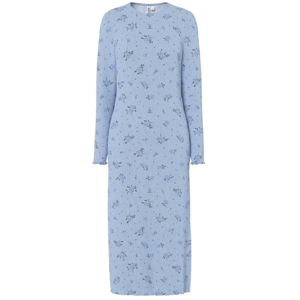 PIECES dame kjole PCFLORA - Cashmere Blue BLUE FLOWERS