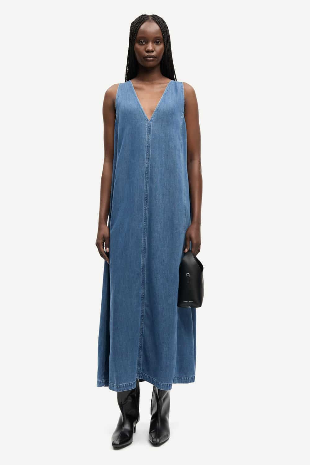Saskylar denimkjole - Medium Denim Blue