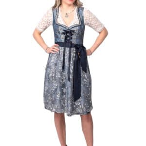 Dirndl Amelia Grå/Blå
