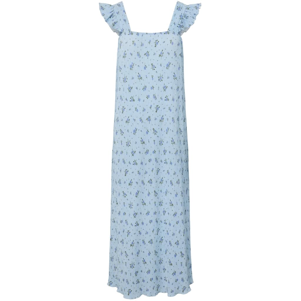 PIECES dame kjole PCFLORA - Cashmere Blue BLUE FLOWERS